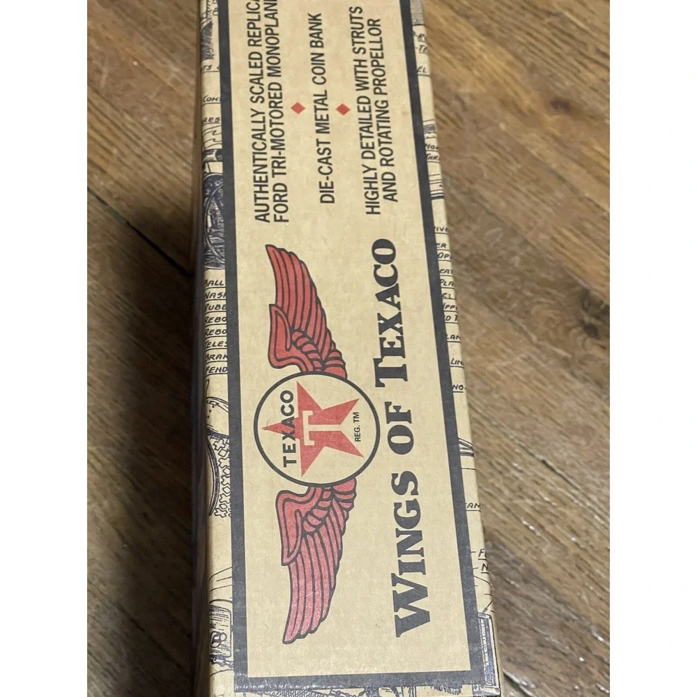 ERTL Wings of Texaco 1927‎ Ford Tri-Motored Mono Airplane Die-Cast Model Bank